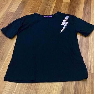 Jac Parker Women’s Black T-Shirt With Lightning Bolt Size XS